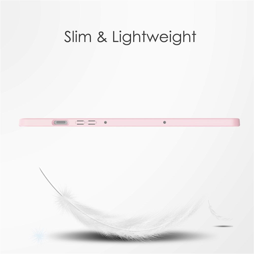 EIDERWOOD Samsung Galaxy Tab S10 Lite / S10 FE / S9 FE Flip Cover - Ståfunktion & Stylus Pen-Holder - Gennemsigtig / Lyserød