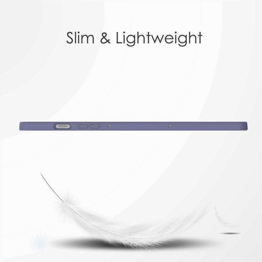 EIDERWOOD Samsung Galaxy Tab S10 Lite / S10 FE / S9 FE Flip Cover - Ståfunktion & Stylus Pen-Holder - Gennemsigtig / Grålilla