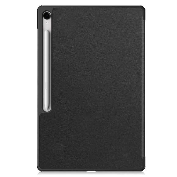 EIDERWOOD Samsung Galaxy Tab S10 FE+ (Plus) Kunstlæder Flip Cover m. Ståfunktion & Pencil Holder - Sort