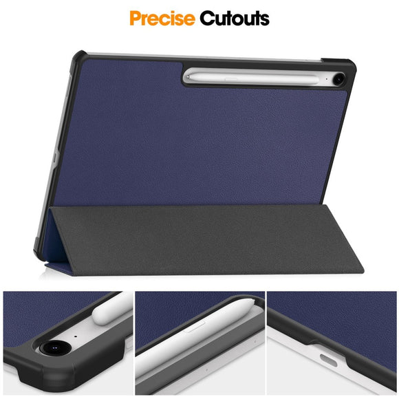 EIDERWOOD Samsung Galaxy Tab S10 FE+ (Plus) Kunstlæder Flip Cover m. Ståfunktion & Pencil Holder - Blå