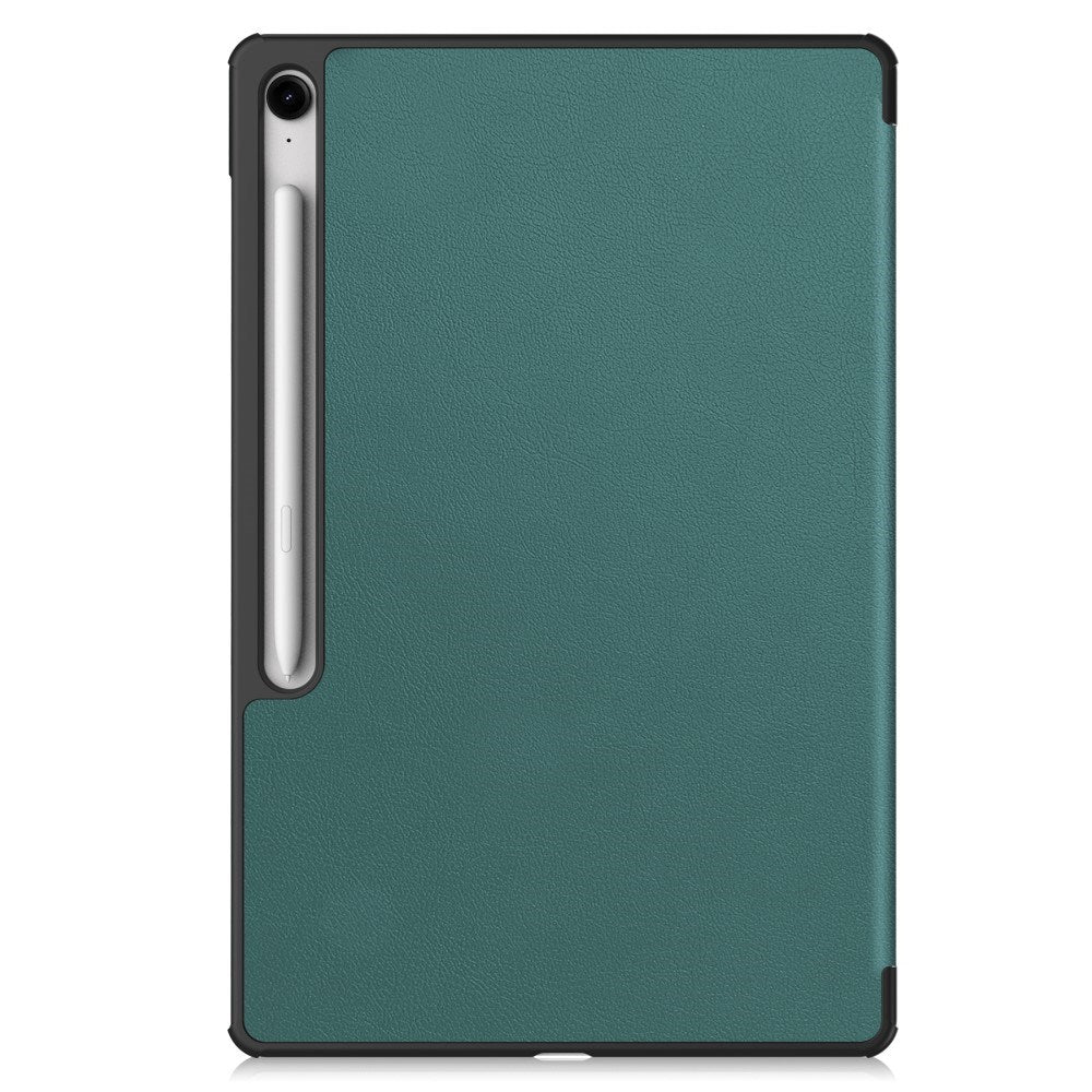 EIDERWOOD Samsung Galaxy Tab S10 FE+ (Plus) Kunstlæder Flip Cover m. Ståfunktion & Pencil Holder - Grøn