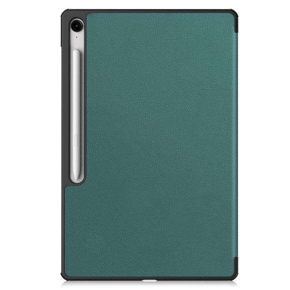EIDERWOOD Samsung Galaxy Tab S10 FE+ (Plus) Kunstlæder Flip Cover m. Ståfunktion & Pencil Holder - Grøn