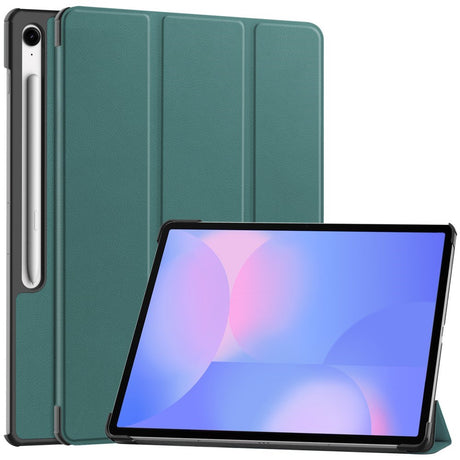 EIDERWOOD Samsung Galaxy Tab S10 FE+ (Plus) Kunstlæder Flip Cover m. Ståfunktion & Pencil Holder - Grøn