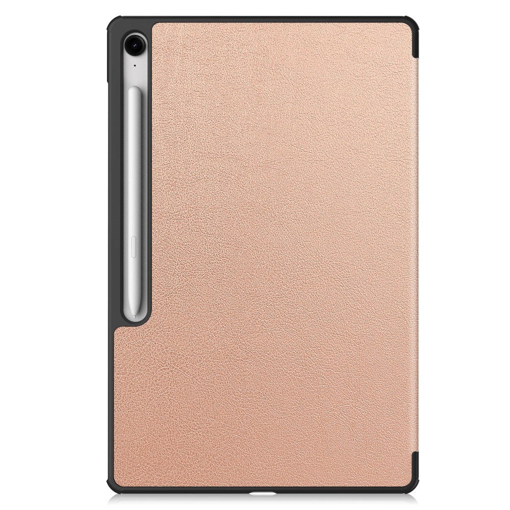 EIDERWOOD Samsung Galaxy Tab S10 FE+ (Plus) Kunstlæder Flip Cover m. Ståfunktion & Pencil Holder - Rose Gold