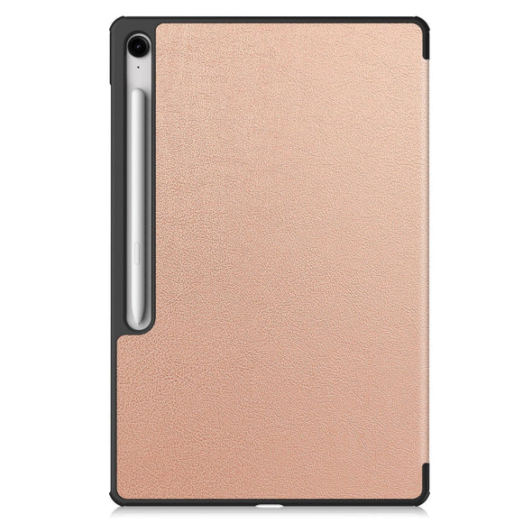 EIDERWOOD Samsung Galaxy Tab S10 FE+ (Plus) Kunstlæder Flip Cover m. Ståfunktion & Pencil Holder - Rose Gold