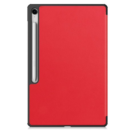 EIDERWOOD Samsung Galaxy Tab S10 FE+ (Plus) Kunstlæder Flip Cover m. Ståfunktion & Pencil Holder - Rød