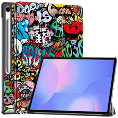 EIDERWOOD Samsung Galaxy Tab S10 FE+ (Plus) Tri-Fold Kunstlæder Flip Cover m. Mønster - Graffiti