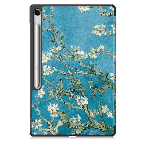 EIDERWOOD Samsung Galaxy Tab S10 FE+ (Plus) Tri-Fold Kunstlæder Flip Cover m. Mønster - Blomst