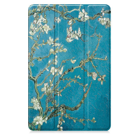 EIDERWOOD Samsung Galaxy Tab S10 FE+ (Plus) Tri-Fold Kunstlæder Flip Cover m. Mønster - Blomst