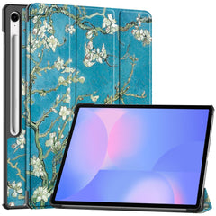 EIDERWOOD Samsung Galaxy Tab S10 FE+ (Plus) Tri-Fold Kunstlæder Flip Cover m. Mønster - Blomst