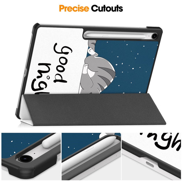 EIDERWOOD Samsung Galaxy Tab S10 FE+ (Plus) Tri-Fold Kunstlæder Flip Cover m. Mønster - Kat
