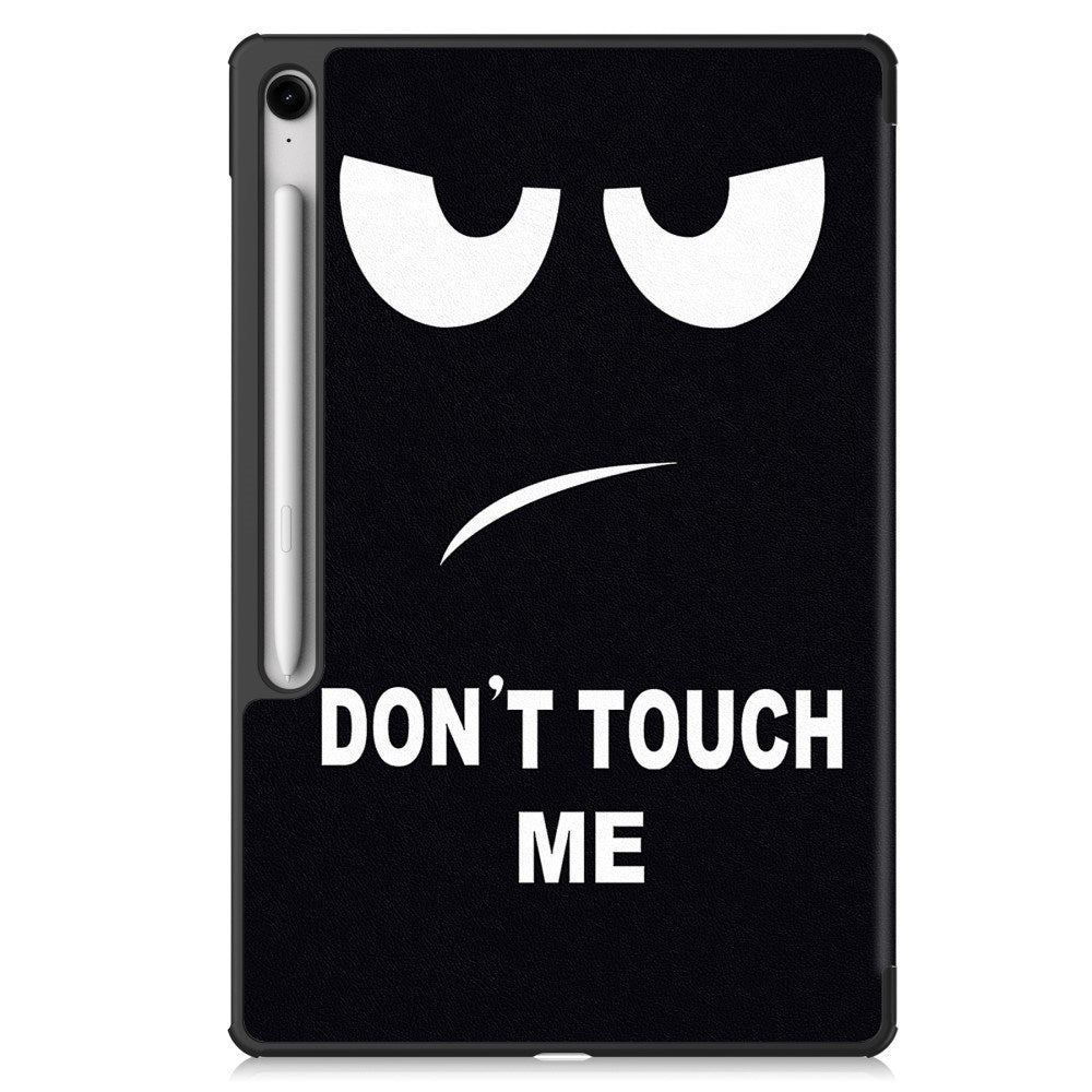 EIDERWOOD Samsung Galaxy Tab S10 FE+ (Plus) Tri-Fold Kunstlæder Flip Cover m. Mønster - Don't Touch Me