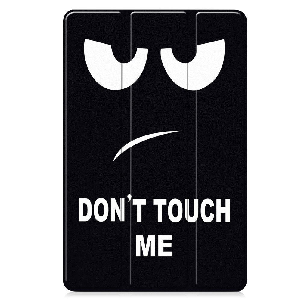EIDERWOOD Samsung Galaxy Tab S10 FE+ (Plus) Tri-Fold Kunstlæder Flip Cover m. Mønster - Don't Touch Me