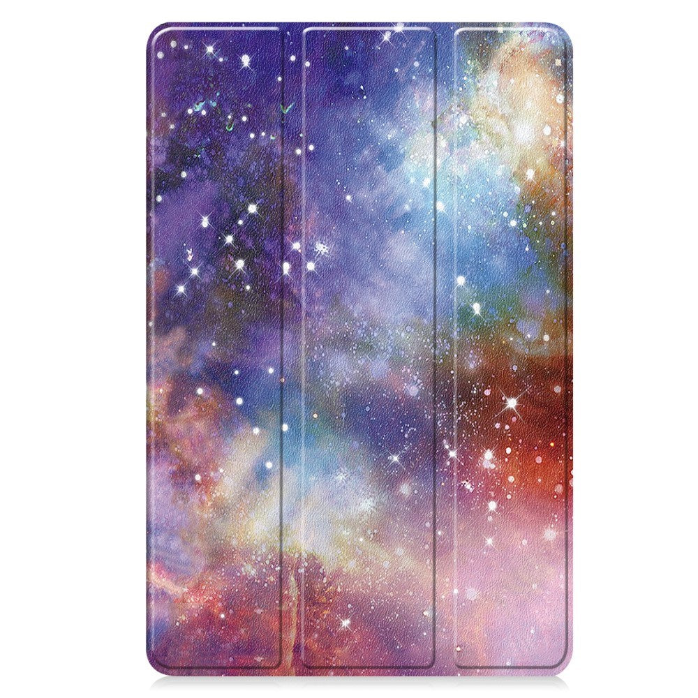 EIDERWOOD Samsung Galaxy Tab S10 FE+ (Plus) Tri-Fold Kunstlæder Flip Cover m. Mønster - Galakse