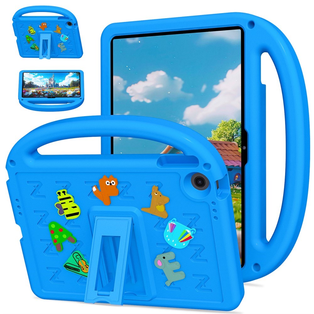 EIDERWOOD Lenovo Tab 10.1" Børne Cover m. Kickstand & Håndholder - Blå