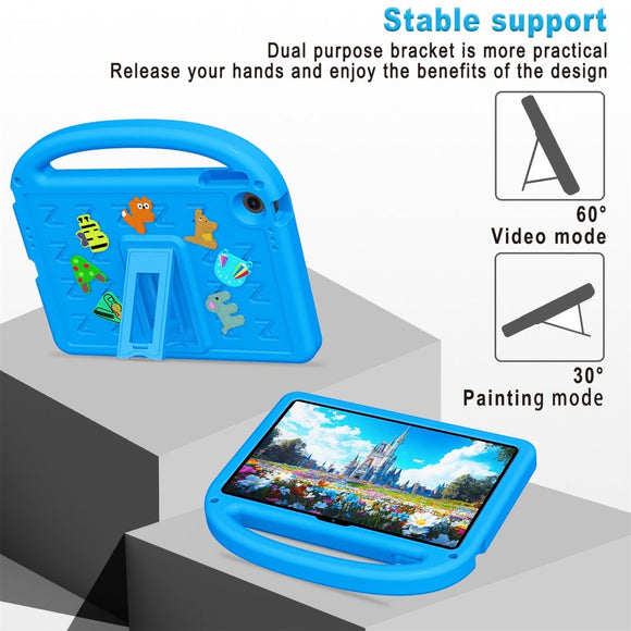 EIDERWOOD Lenovo Tab 10.1" Børne Cover m. Kickstand & Håndholder - Blå