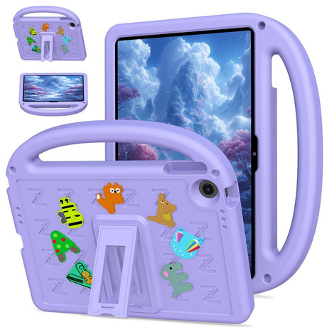 EIDERWOOD Lenovo Tab 10.1" Børne Cover m. Kickstand & Håndholder - Lilla