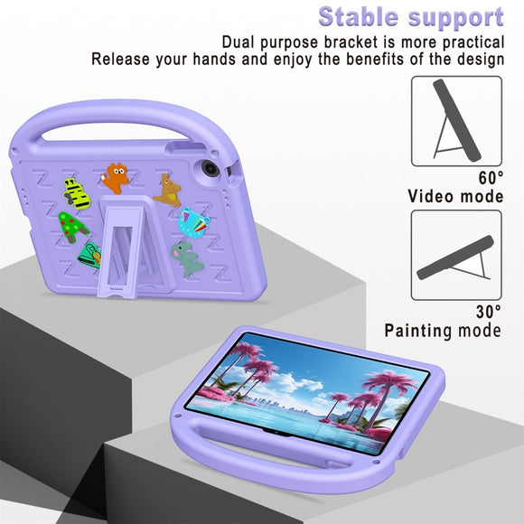 EIDERWOOD Lenovo Tab 10.1" Børne Cover m. Kickstand & Håndholder - Lilla