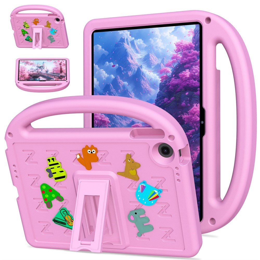 EIDERWOOD Lenovo Tab 10.1" Børne Cover m. Kickstand & Håndholder - Lyserød