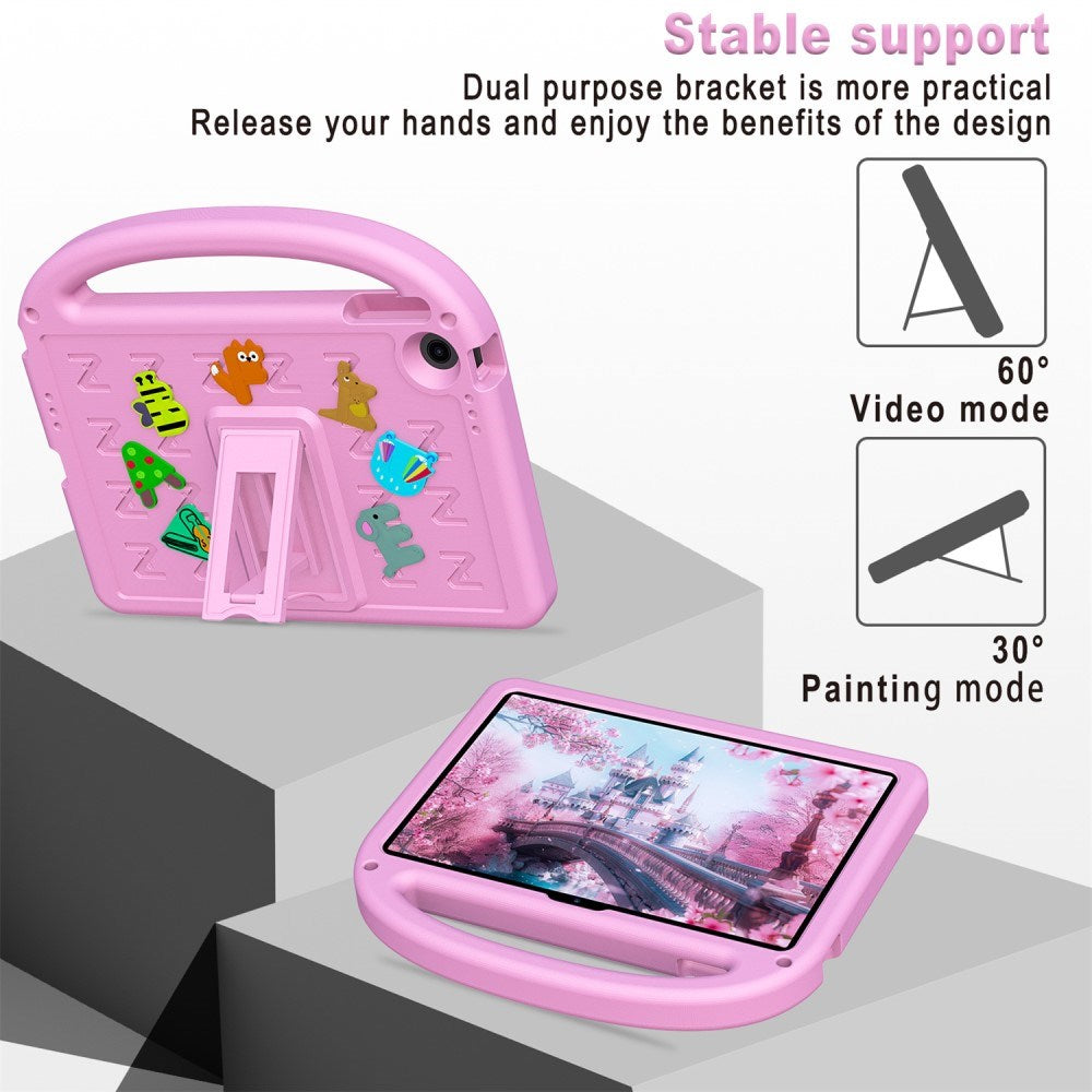 EIDERWOOD Lenovo Tab 10.1" Børne Cover m. Kickstand & Håndholder - Lyserød