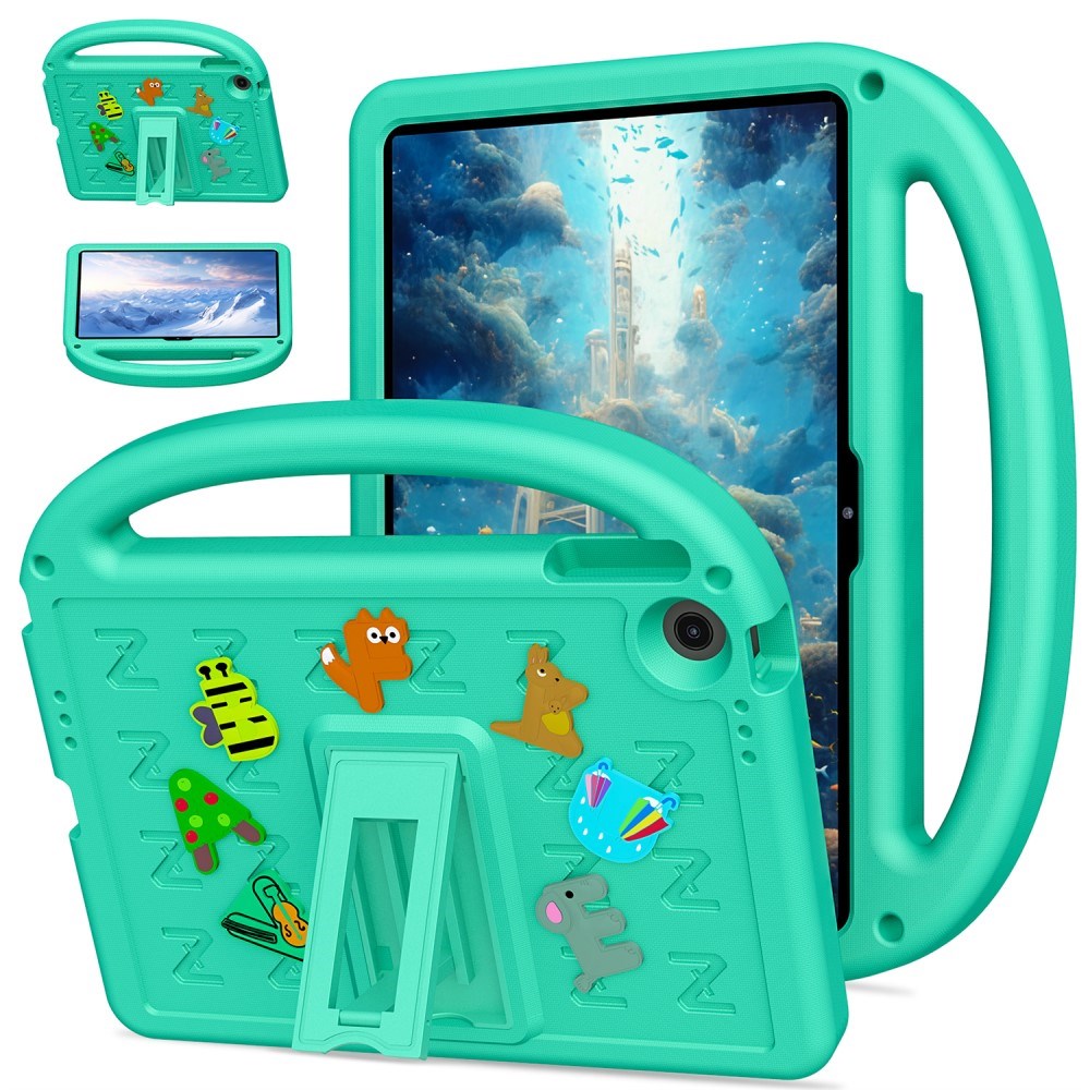 EIDERWOOD Lenovo Tab 10.1" Børne Cover m. Kickstand & Håndholder - Grøn
