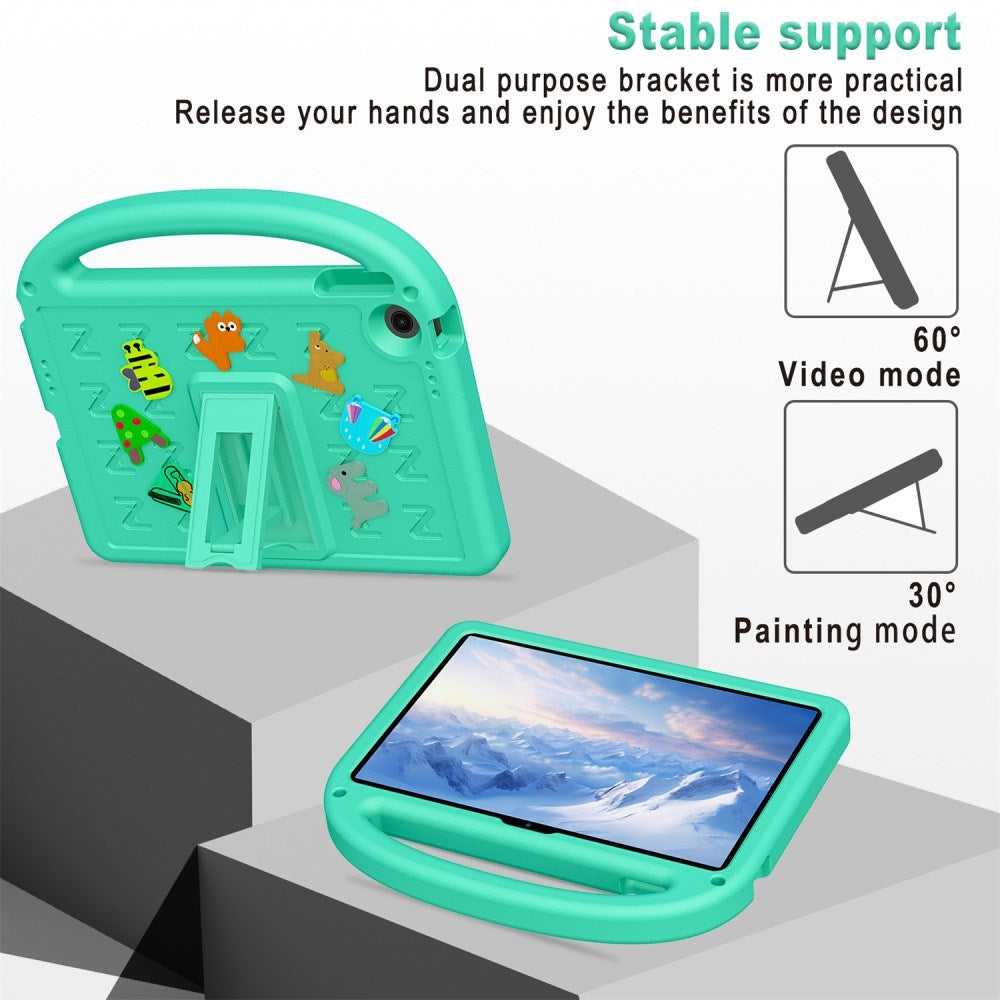 EIDERWOOD Lenovo Tab 10.1" Børne Cover m. Kickstand & Håndholder - Grøn
