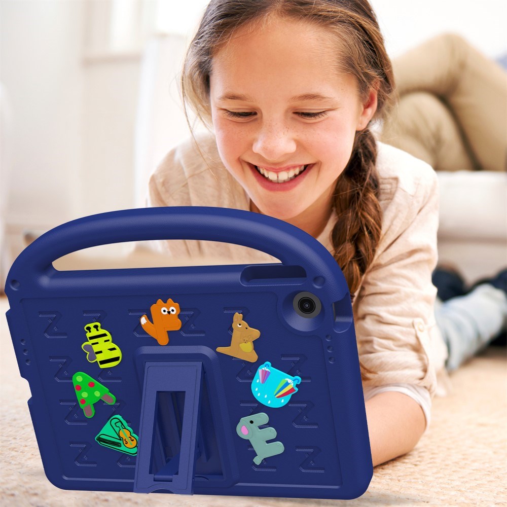 EIDERWOOD Lenovo Tab 10.1" Børne Cover m. Kickstand & Håndholder - Mørkeblå