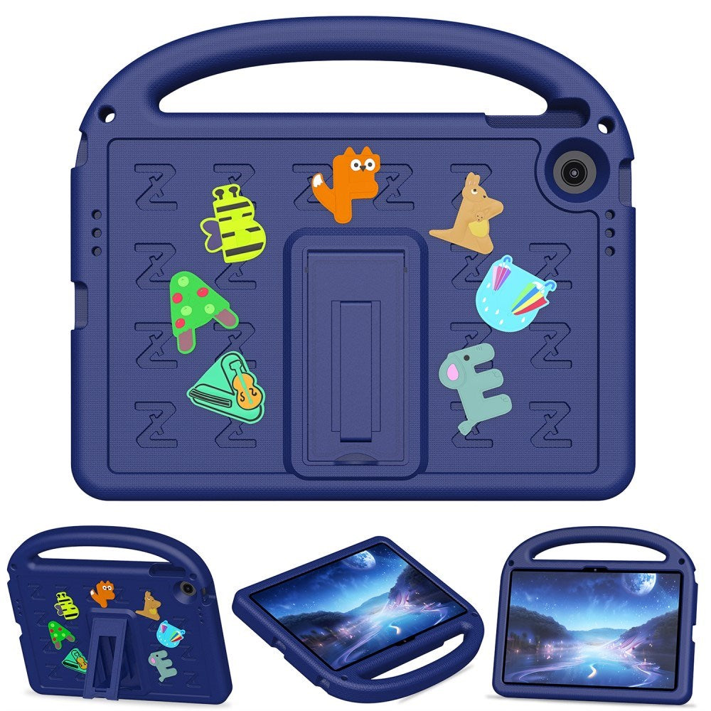 EIDERWOOD Lenovo Tab 10.1" Børne Cover m. Kickstand & Håndholder - Mørkeblå