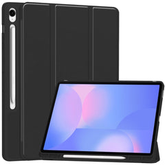 EIDERWOOD Samsung Galaxy Tab S10 FE+ (Plus) Tri-Fold Kunstlæder Cover m. Stylus Pen Holder - Sort