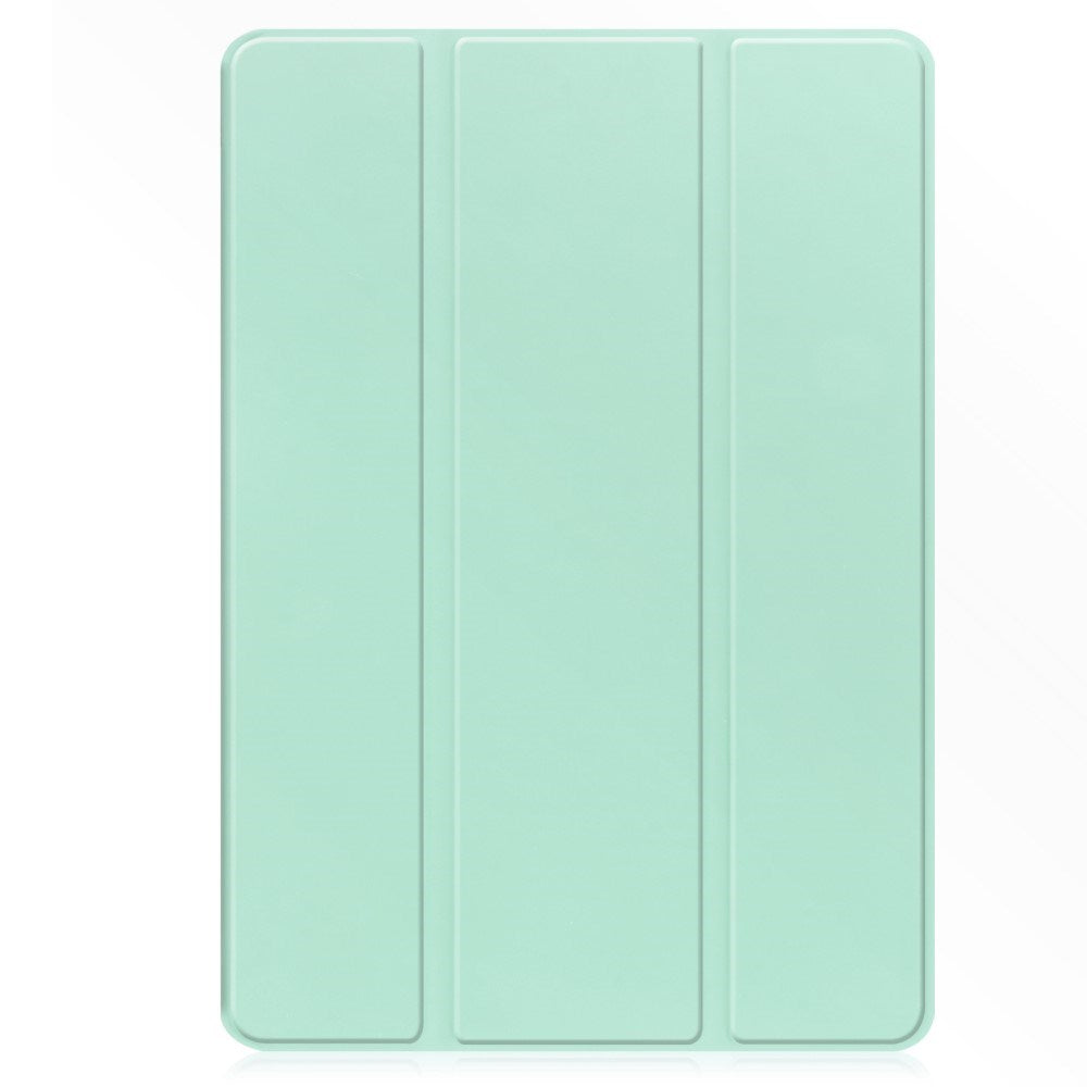 EIDERWOOD Samsung Galaxy Tab S10 FE+ (Plus) Tri-Fold Kunstlæder Cover m. Stylus Pen Holder - Lysegrøn