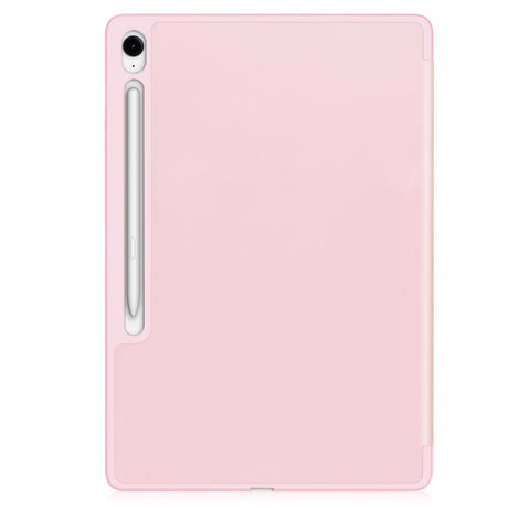 EIDERWOOD Samsung Galaxy Tab S10 FE+ (Plus) Tri-Fold Kunstlæder Cover m. Stylus Pen Holder - Lyserød