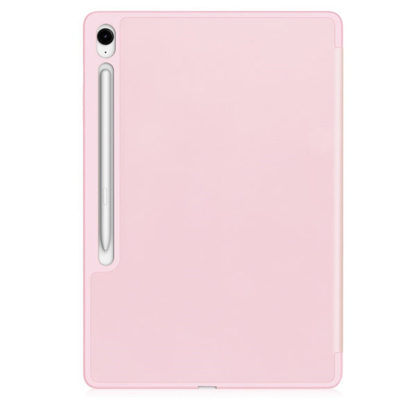 EIDERWOOD Samsung Galaxy Tab S10 FE+ (Plus) Tri-Fold Kunstlæder Cover m. Stylus Pen Holder - Lyserød