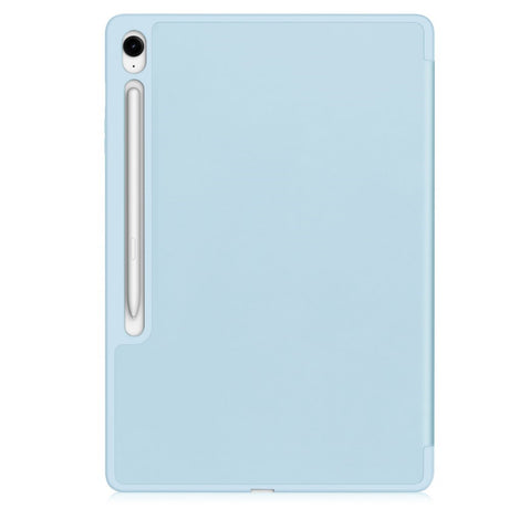 EIDERWOOD Samsung Galaxy Tab S10 FE+ (Plus) Tri-Fold Kunstlæder Cover m. Stylus Pen Holder - Lyseblå