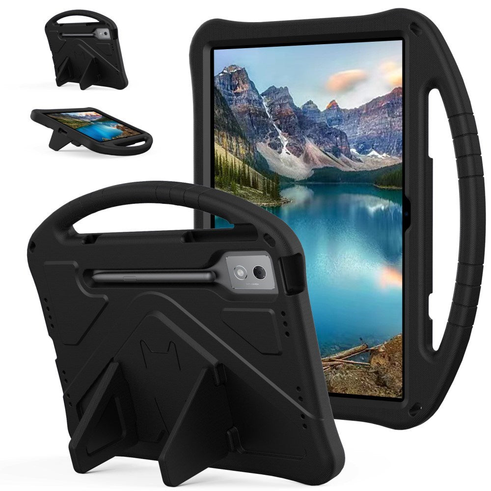 EIDERWOOD Lenovo Idea Tab Pro Anti-Drop Tablet Cover m. Håndtag og Stå Funktion - Sort
