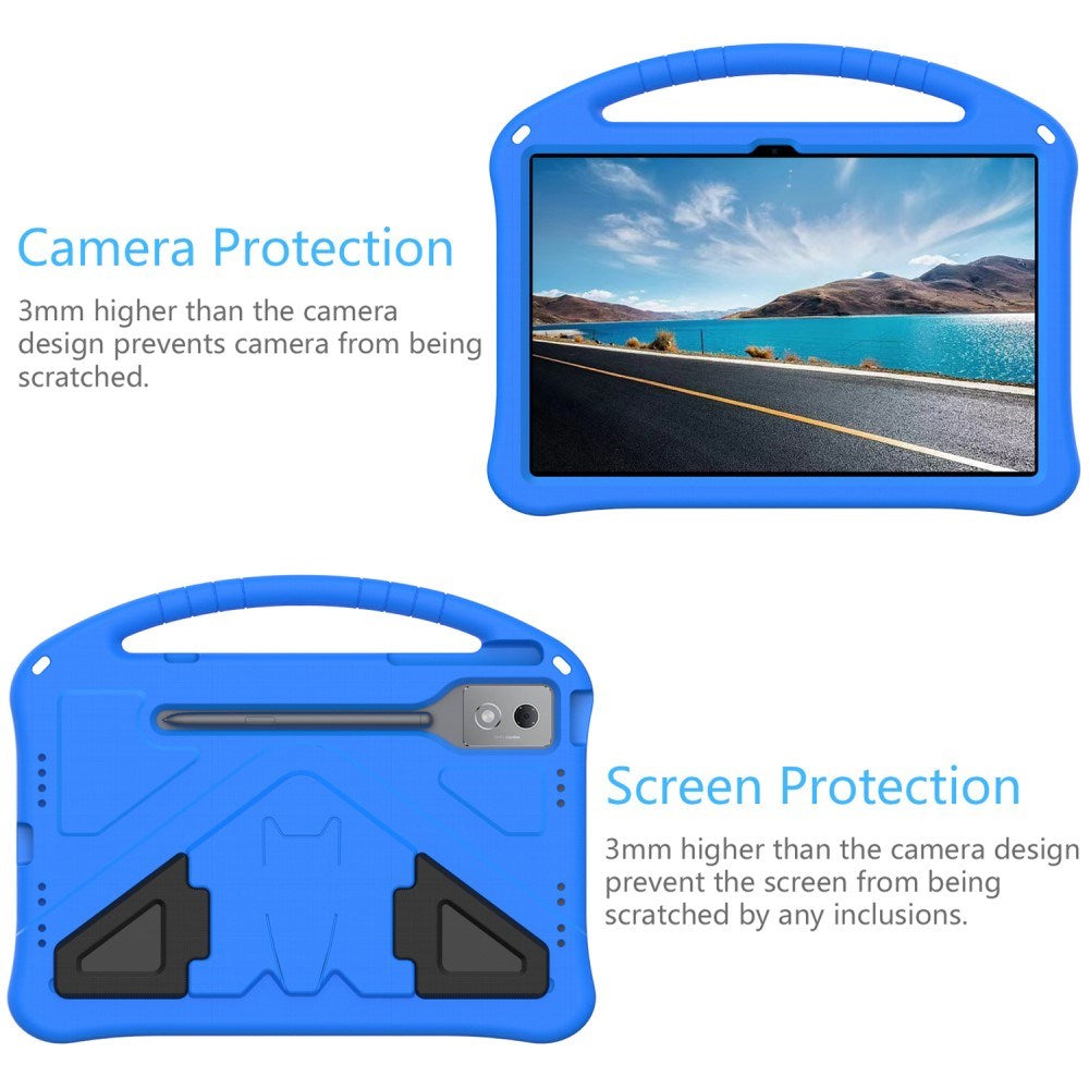 EIDERWOOD Lenovo Idea Tab Pro Anti-Drop Tablet Cover m. Håndtag og Stå Funktion - Blå