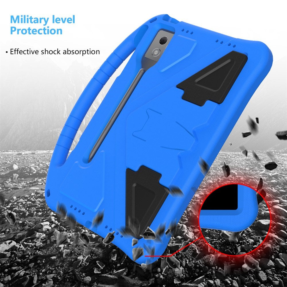 EIDERWOOD Lenovo Idea Tab Pro Anti-Drop Tablet Cover m. Håndtag og Stå Funktion - Blå