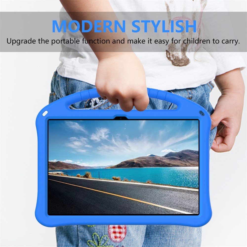 EIDERWOOD Lenovo Idea Tab Pro Anti-Drop Tablet Cover m. Håndtag og Stå Funktion - Blå