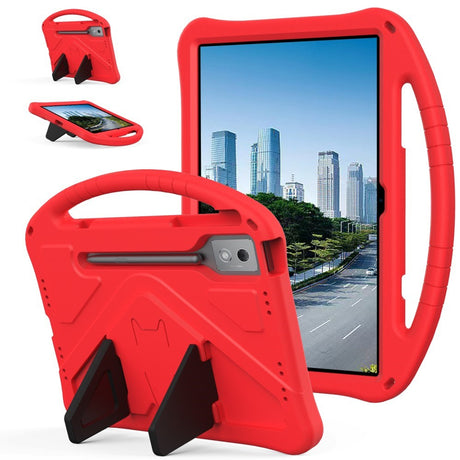 EIDERWOOD Lenovo Idea Tab Pro Anti-Drop Tablet Cover m. Håndtag og Stå Funktion - Rød