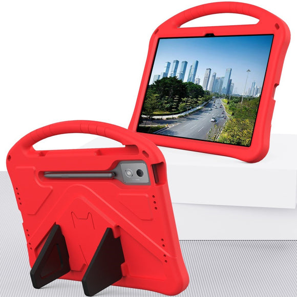 EIDERWOOD Lenovo Idea Tab Pro Anti-Drop Tablet Cover m. Håndtag og Stå Funktion - Rød