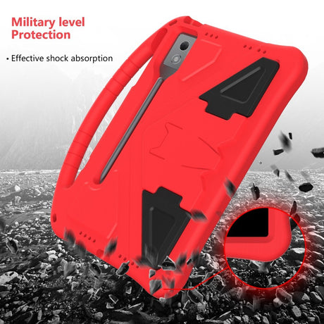 EIDERWOOD Lenovo Idea Tab Pro Anti-Drop Tablet Cover m. Håndtag og Stå Funktion - Rød