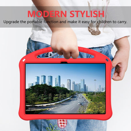 EIDERWOOD Lenovo Idea Tab Pro Anti-Drop Tablet Cover m. Håndtag og Stå Funktion - Rød