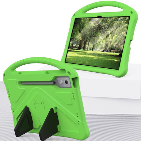 EIDERWOOD Lenovo Idea Tab Pro Anti-Drop Tablet Cover m. Håndtag og Stå Funktion - Grøn