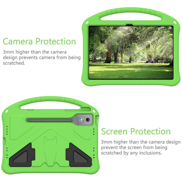 EIDERWOOD Lenovo Idea Tab Pro Anti-Drop Tablet Cover m. Håndtag og Stå Funktion - Grøn