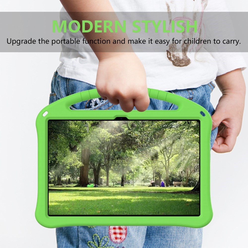 EIDERWOOD Lenovo Idea Tab Pro Anti-Drop Tablet Cover m. Håndtag og Stå Funktion - Grøn