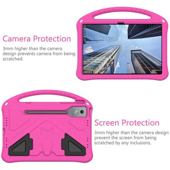 EIDERWOOD Lenovo Idea Tab Pro Anti-Drop Tablet Cover m. Håndtag og Stå Funktion - Lyserød