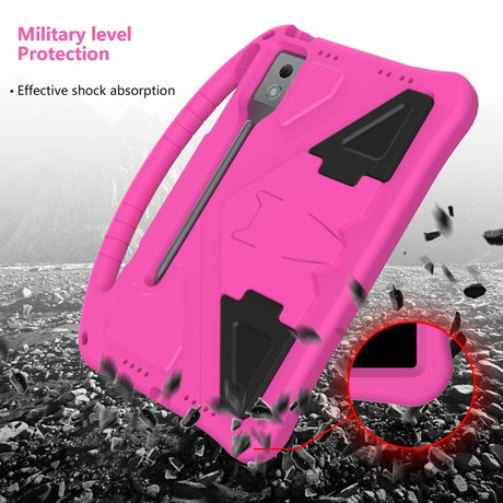 EIDERWOOD Lenovo Idea Tab Pro Anti-Drop Tablet Cover m. Håndtag og Stå Funktion - Lyserød