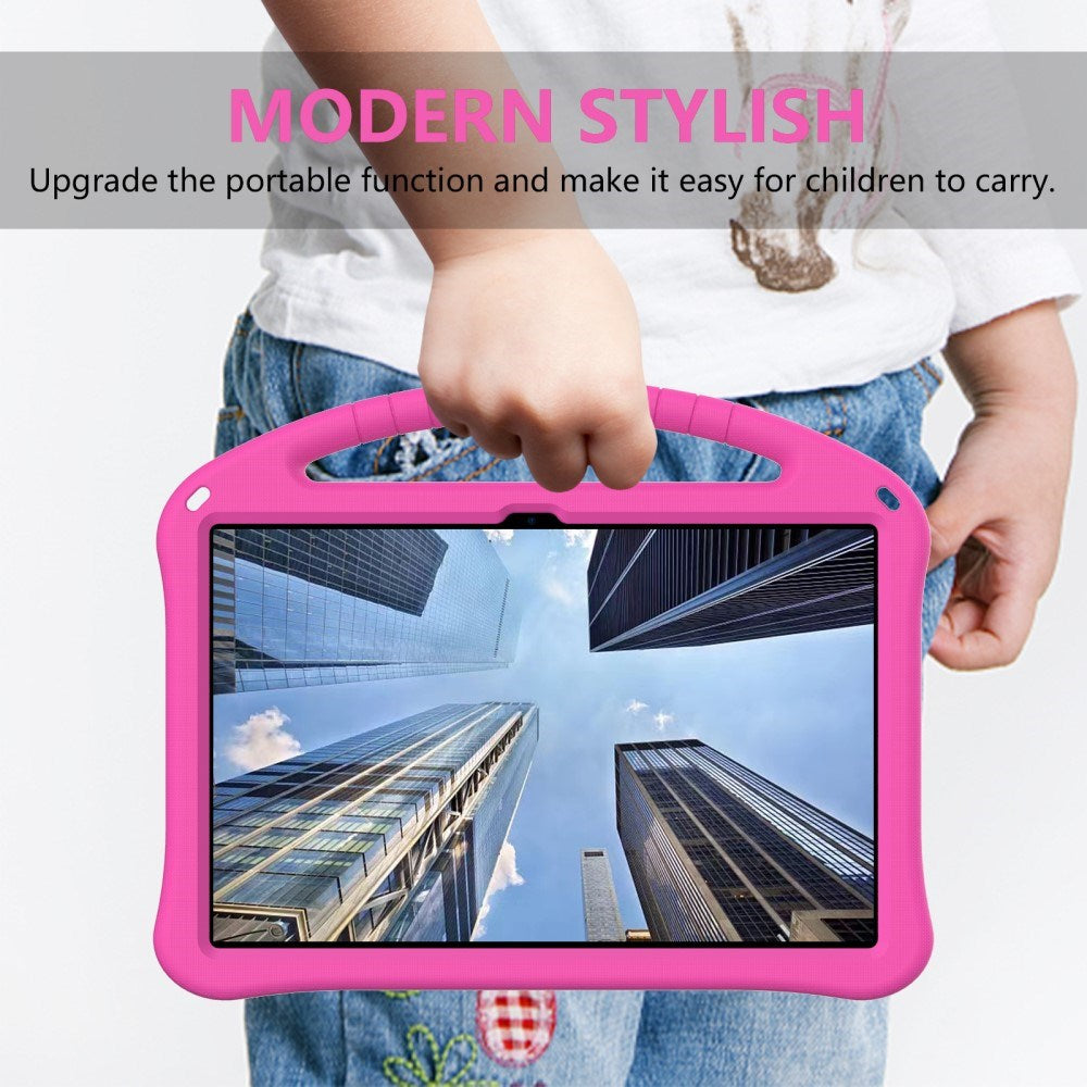 EIDERWOOD Lenovo Idea Tab Pro Anti-Drop Tablet Cover m. Håndtag og Stå Funktion - Lyserød