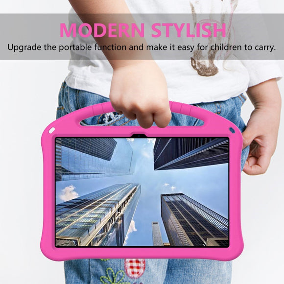 EIDERWOOD Lenovo Idea Tab Pro Anti-Drop Tablet Cover m. Håndtag og Stå Funktion - Lyserød