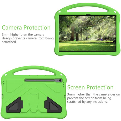EIDERWOOD Samsung Galaxy Tab S10 FE+ (Plus) Anti-Drop Tablet Cover m. Håndtag og Stå Funktion - Grøn