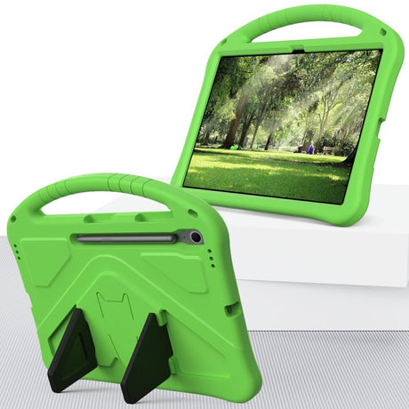 EIDERWOOD Samsung Galaxy Tab S10 FE+ (Plus) Anti-Drop Tablet Cover m. Håndtag og Stå Funktion - Grøn